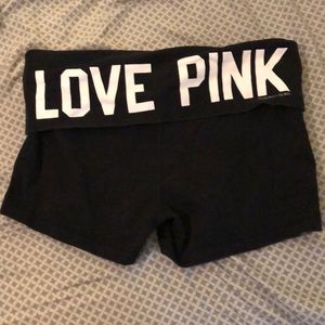 Victoria’s Secret Pink spandex fold over shorts